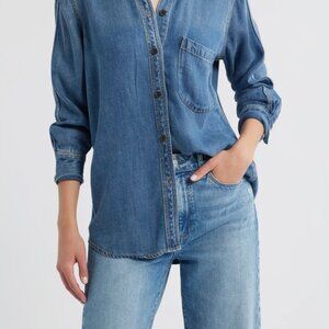 Rails Atticus Denim Button-Up Shirt – Size XS – MSRP $198